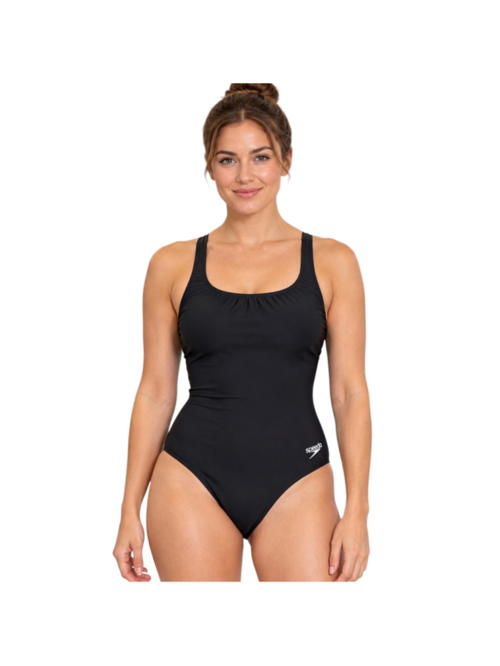 Speedo Black One-Piece Swimsuit Women’s 8/34 NWT